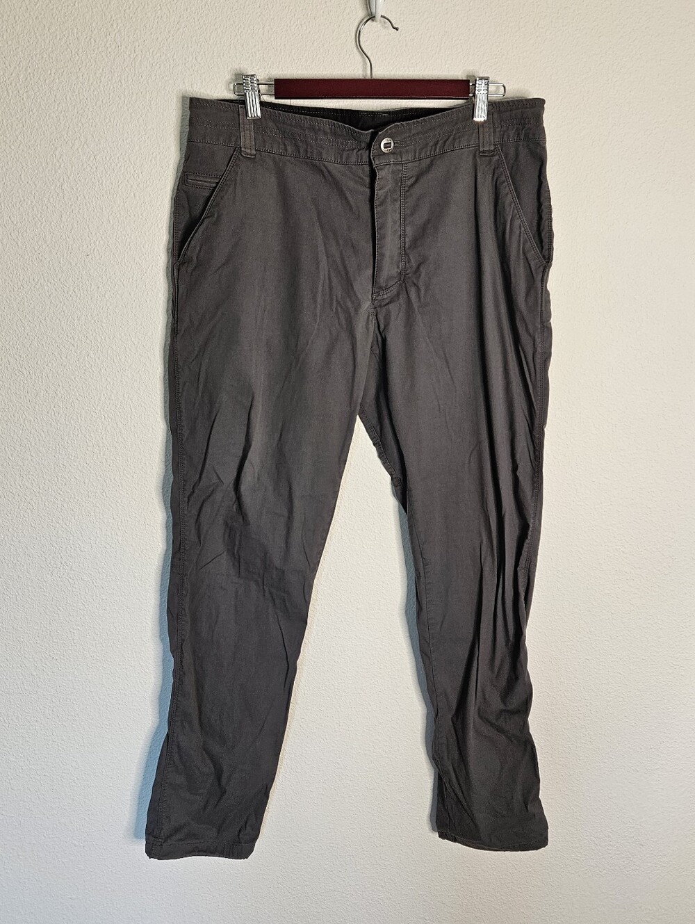 Kuhl Resistor Lite Chino Pants Gray Khaki Cotton Nylon Spandex 35 X 34